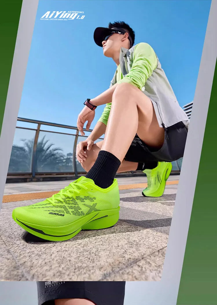 IRUNSVAN Carbon Plate Sports Shoes Marathon Professional Running Shoes Shock Absorbent Breathable Jogging Shoes Unisex 095