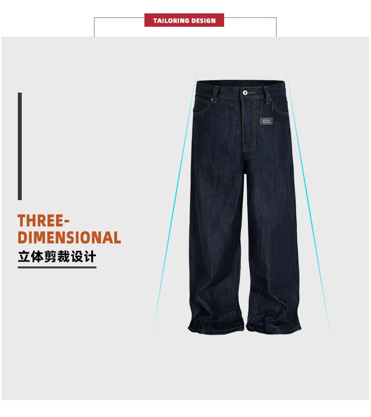 MIJKO Men's Relaxed Straight Denim Jeans – M to XXL