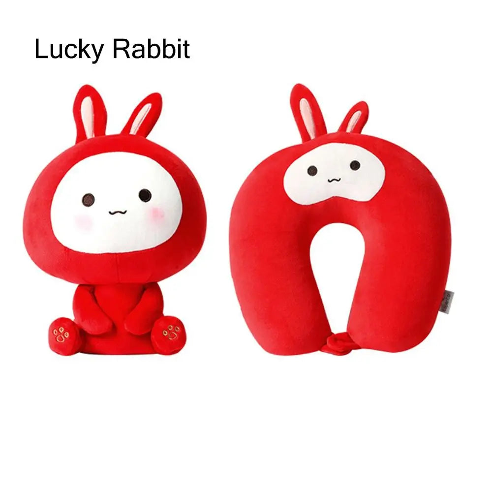 2-in-1 Cartoon Animal Travel Neck Pillow | U-Shape