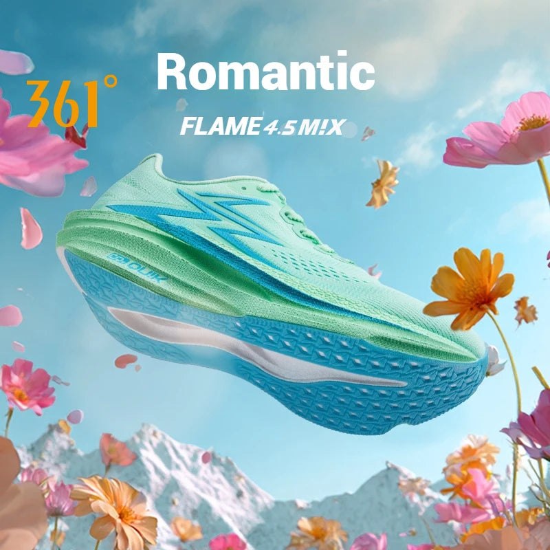 361 Degrees Flame 4.5 MIX Men Running Shoes Carbon Plate Marathon Stable Rebound Cushioned Airy Traction Male Sneaker 672532217F