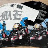 MIXED EMOTION Oversized Cotton Rhinestone T-Shirt