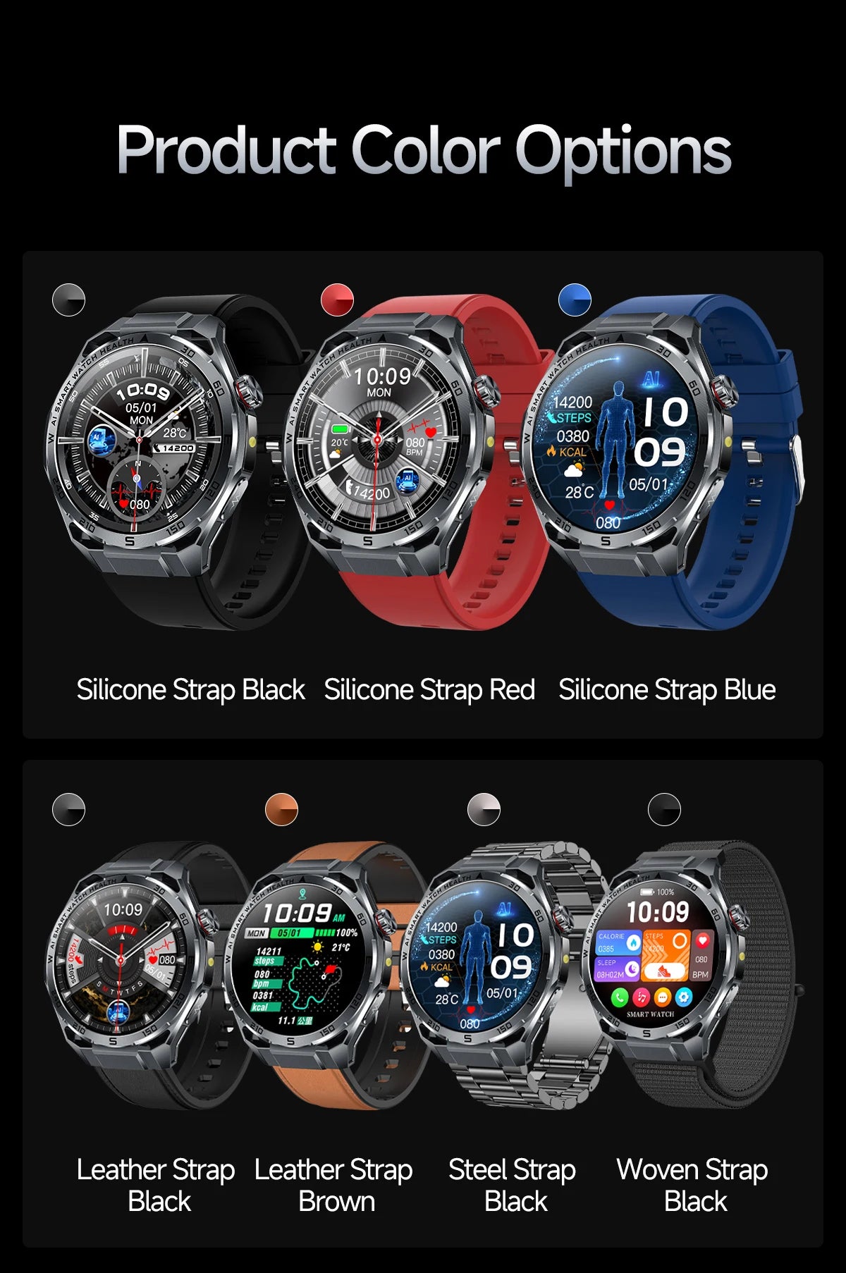 ECG+PPG Advanced Health Smart Watch for Men & Women