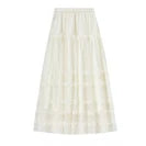 Sentubila Flowy A-Line Skirt – Iridescent Sheen