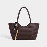 Imitation Braided Embossment Tote Bag For Women Luxury Designer Handbag 2025 New In Vintage With Inner Pocket Underarm Shoulder