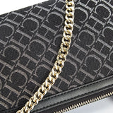 Letter Printed Suede-Style Luxury Chain Shoulder Bag