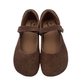 Tipsietoes 2026 Sprinng Autumn Barefoot Cow Suede Genuine Leather Women Ballerina With Zero Drop Flat Soft Sole Wider Toe Box