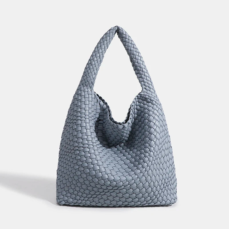 Shoulder bag Woven Bag for Women Europe and the United States popular PU leather soft fabric women underarm bag