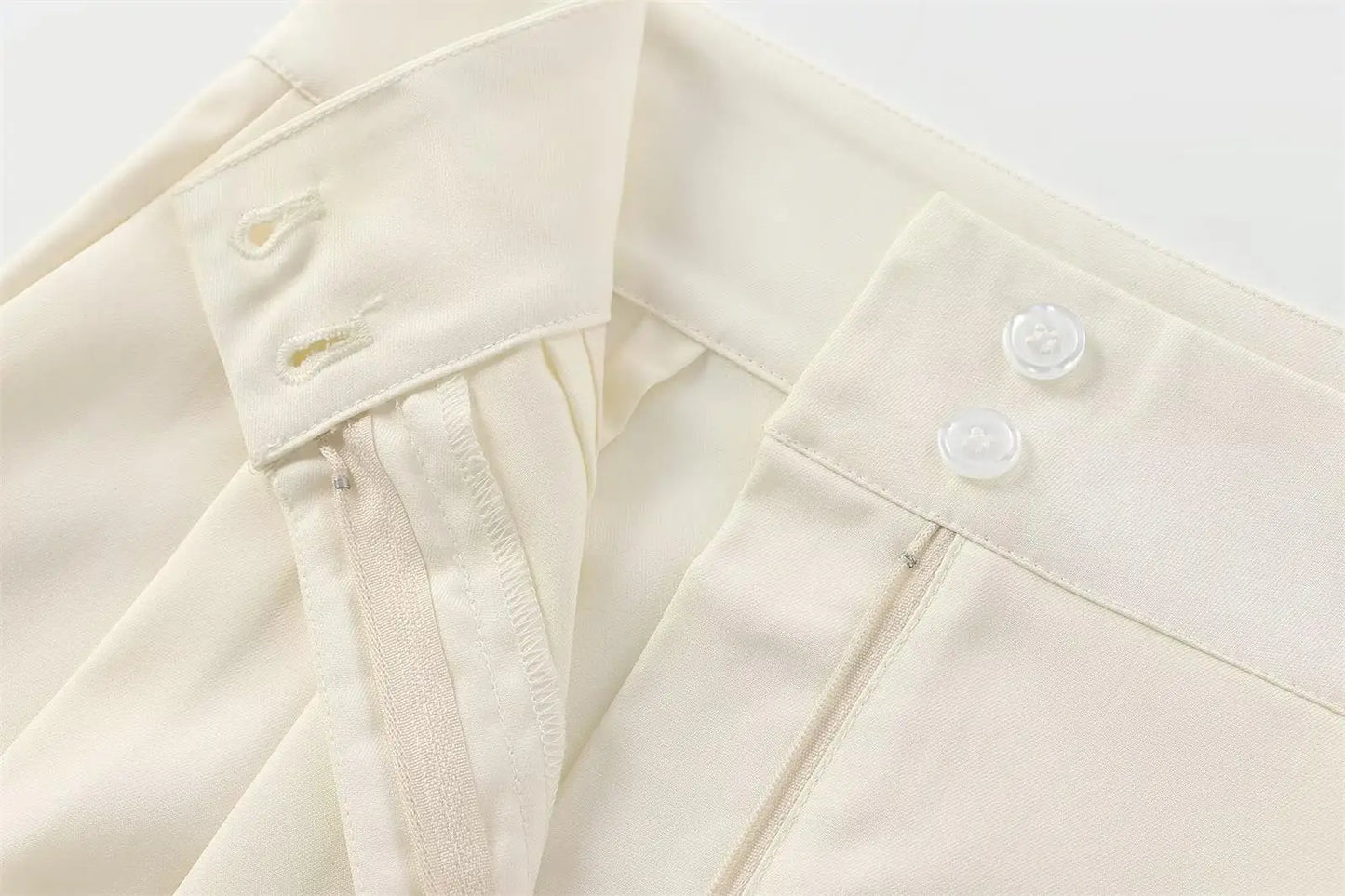 2-Piece Sleeveless V-Neck Trouser Set with Belt – Summer Commuter Wide Leg Suit