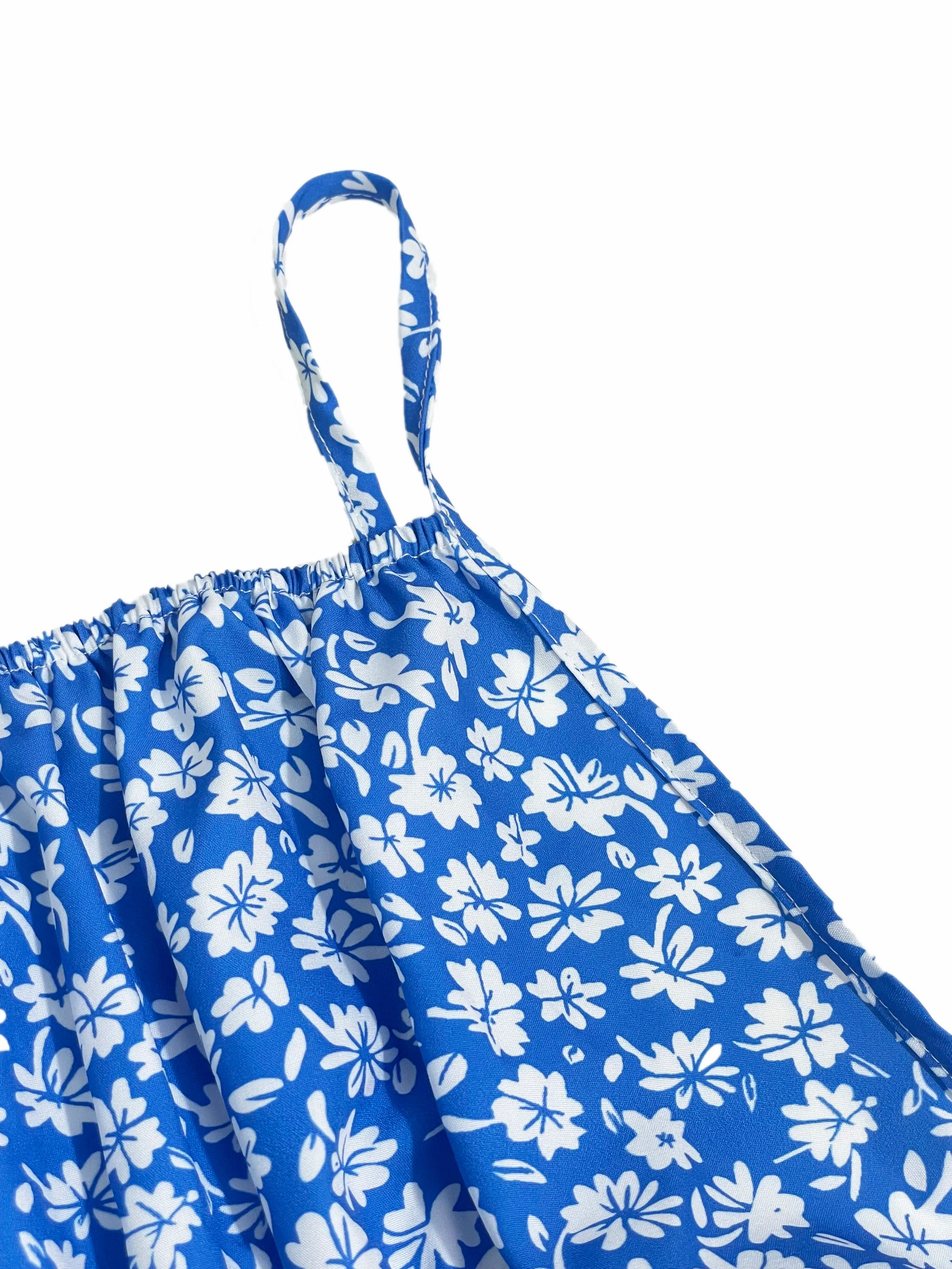 Floral Backless Mini Cami Dress - Summer Beach Style