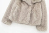 Chic Faux Fur Cropped Jacket