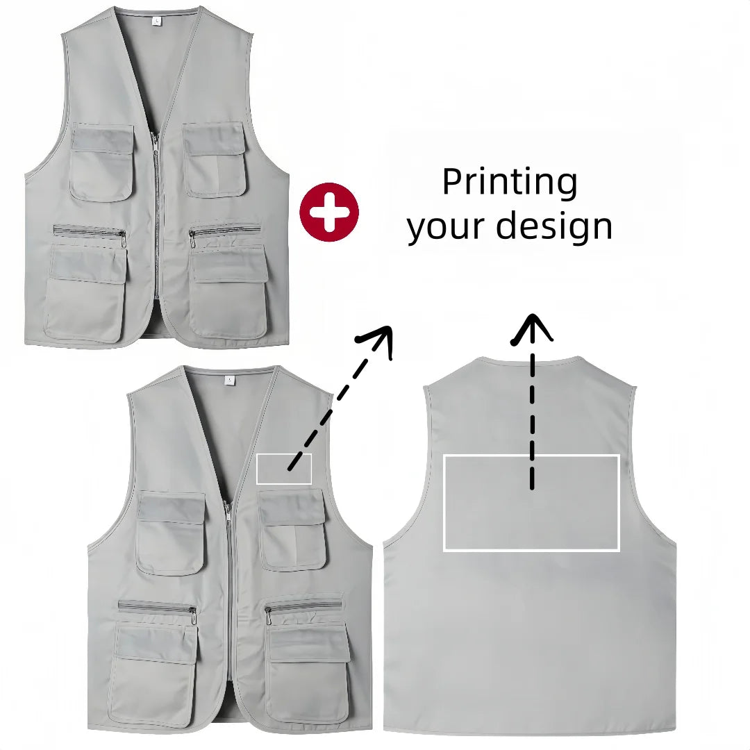 Men's Multi-Pocket Safari Vest – Lightweight All-Season Outerwear