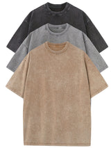 3pcs Men's 100% Cotton Loose-Fit T-Shirts in Solid Colors Casual Short Sleeve Crew Neck Ideal for Summer Outdoor
