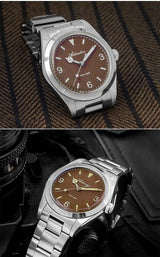 ADDIESDIVE 36mm Men Watch Luxury 200m Waterproof Super Luminous Bubble Glass Stainless Steel Wrist Watch Quartz Watches For Men
