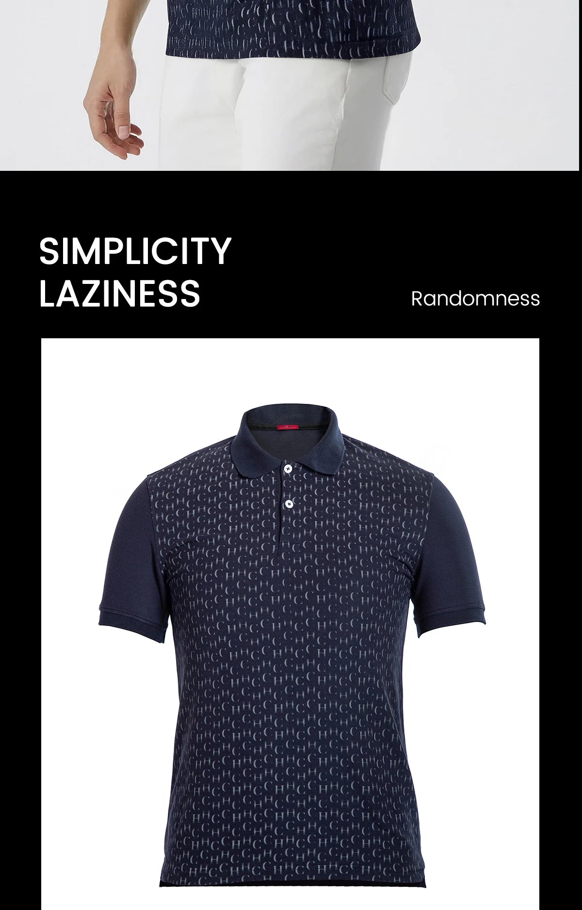 Men's Cotton Polo Shirt – Short Sleeve Patchwork Tee