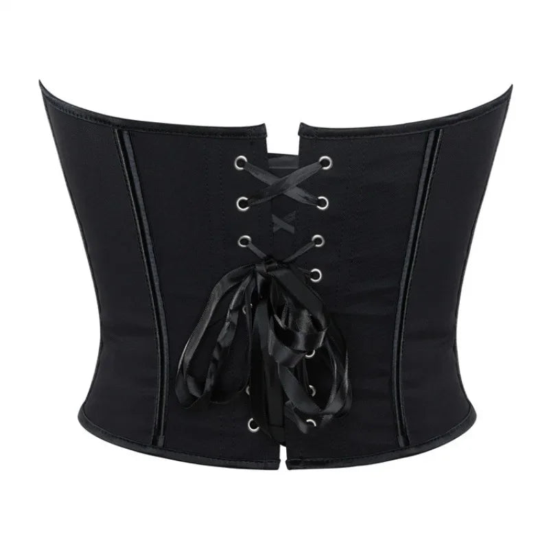 Leopard Print Strapless Corset Crop Top - USA Made Quality