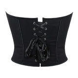 Leopard Print Strapless Corset Crop Top - USA Made Quality