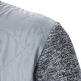 Men's Autumn/Winter Zip-Up Knit Jacket – Striped Check Stand Collar Sweater Coat