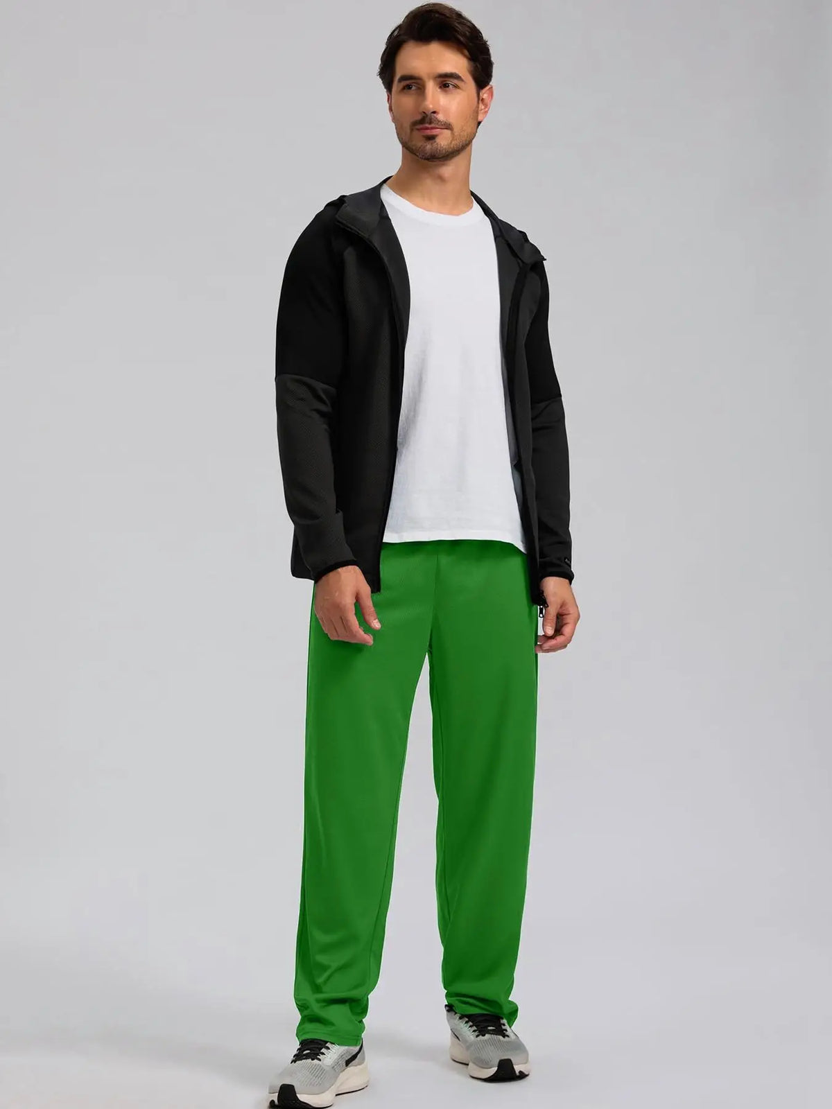 Men's Drawstring Activewear Pants with Zipper Pockets