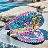 Rhinestone Captain Hat | Festival & Masquerade Cap