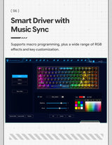 MACHENIKE K500 Mechanical Keyboard Wired Gaming Keyboard K500-B94 Hot Swappable 94 Keys 90% Layout RGB BackLight for PC Laptop