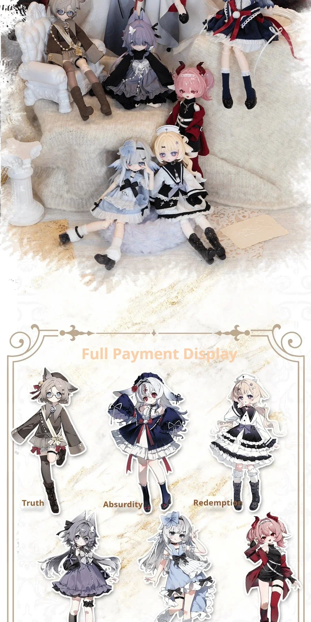 Meki Final Blessing Series 1/8 BJD Blind Box Mystery Box Toys Cute Action Anime Figure Kawaii Model Gift