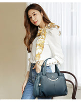 Genuine Soft Leather Handbags for Women Vintage Shoulder Tote Bag Luxury Designer Ladies Large Capacity Purse Bags Sac A Main