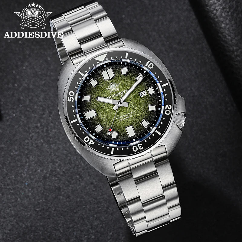ADDIESDIVE Japan2115 New Men Watch Sapphire Glass BWG9 Ultra-Bright Luminous 200m Waterproof Wristwatch Luxury Quartz Watches