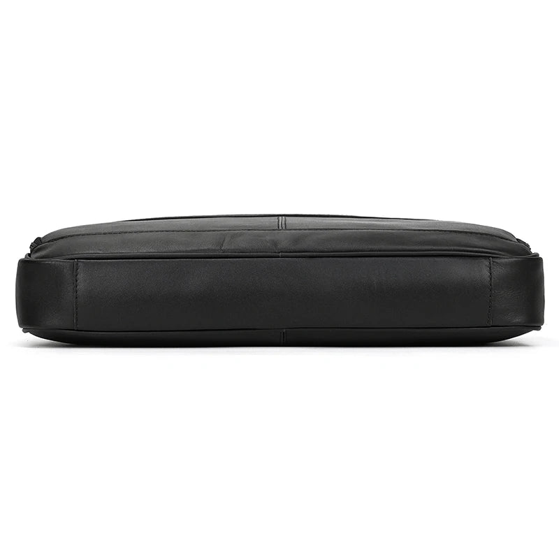 Men Briefcase Genuine Leather Laptop Bag 14 15.6" PC Doctor Lawyer Computer Bag Cowhide Male Briefcase Leather Men Business Bag