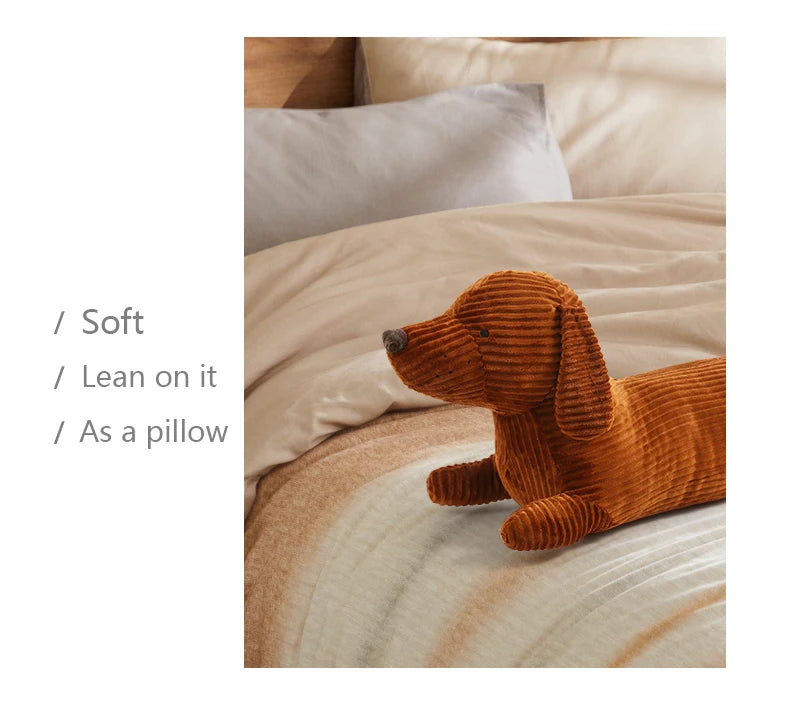 Dachshund Dog Plush Hug Pillow Soft Durable Stuffed Throw Cushion Animals Pillow for Sofa Home Decoration Gifts for Kids(47in)