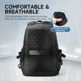 Septwolves Black Large Lapacity 16 Inch Laptop Backpack Man Women Leisure Business Waterproof PVC Leather School Bag Rucksack