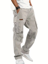 American style high street multi pocket workwear pants for men's new trendy loose straight leg versatile casual long pants