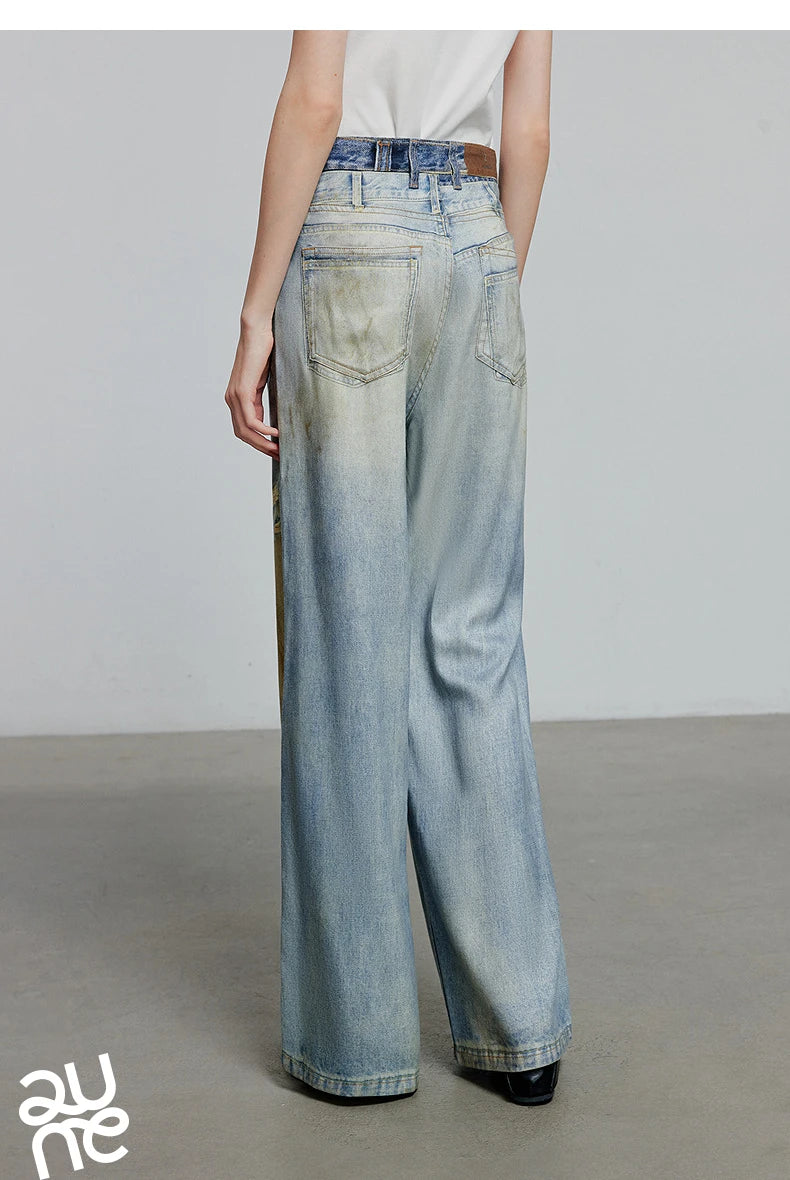 TOYOUTH Women Denim Jean 2025 Spring New Long Pants 8518053