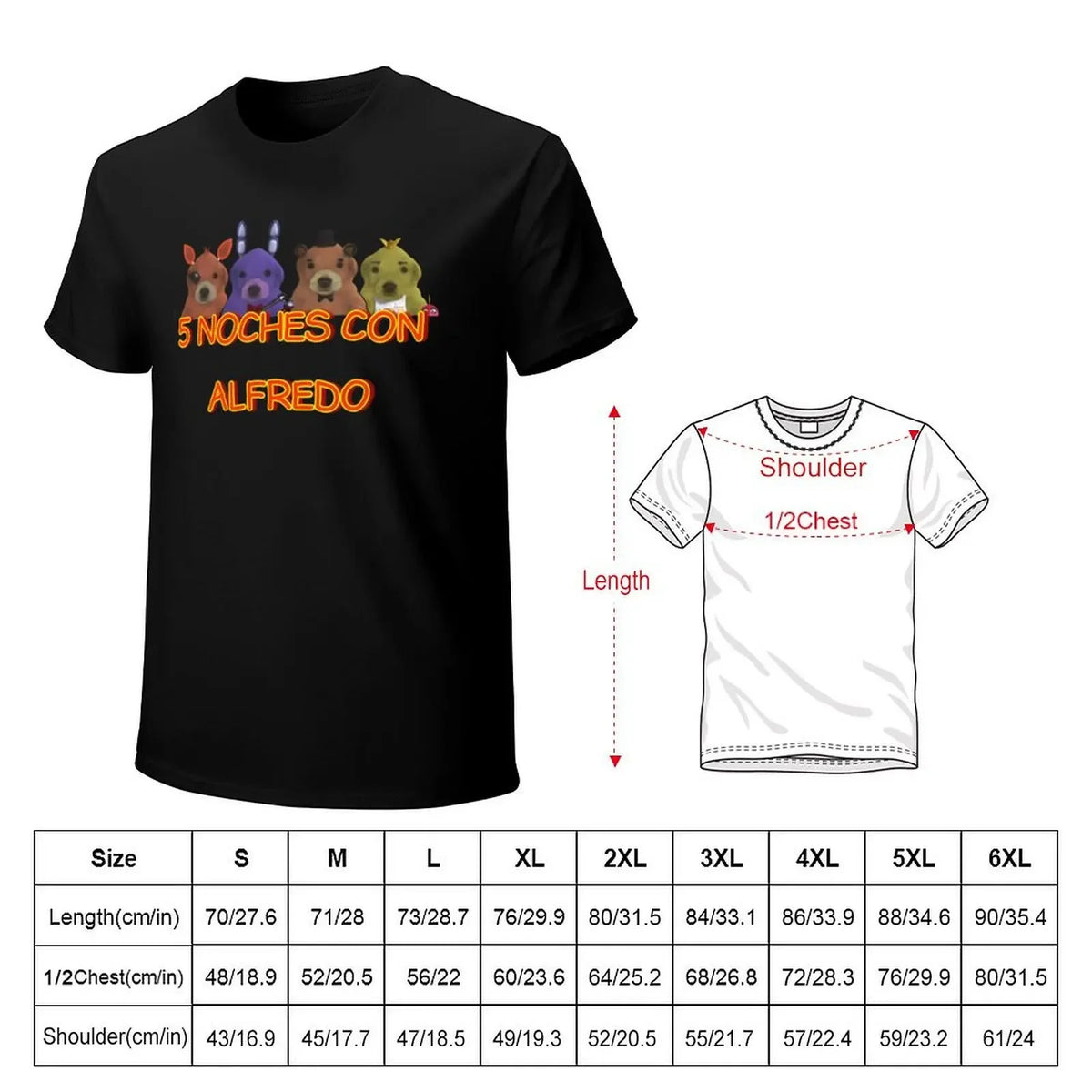 Men's Oversized Noche Con Alfredo Graphic T-Shirt