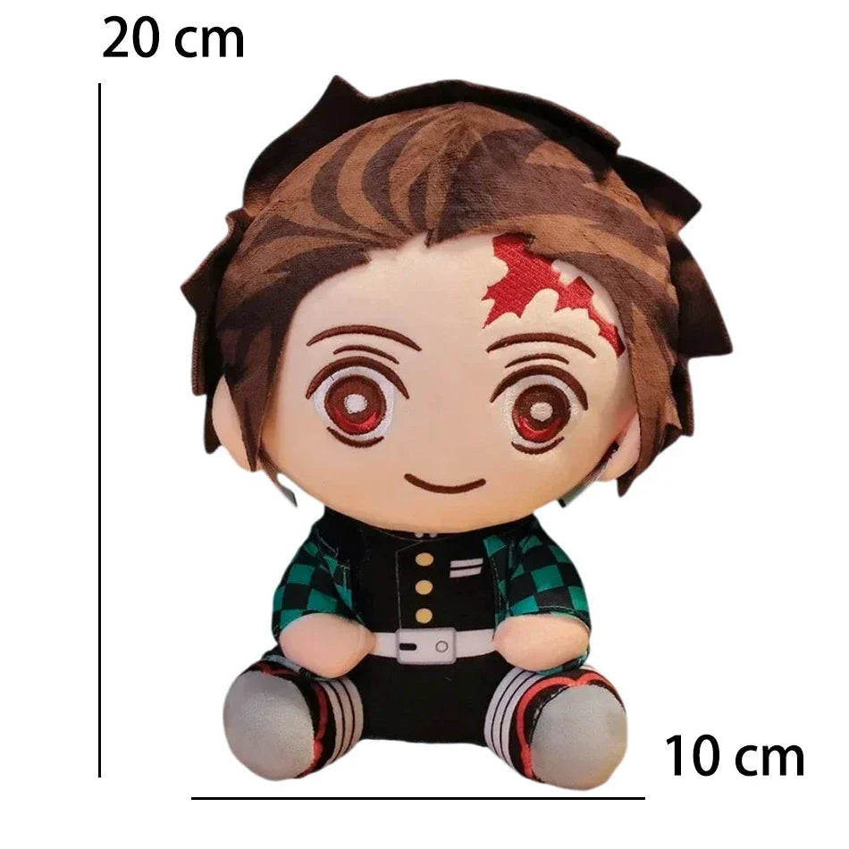 20cm Hot Japan Demon Slayer Plush Dolls Lovely Anime Kimetsu No Yaiba Kamado Tanjirou Nezuko Zenitsu Kyoujurou Toys Kids Gifts