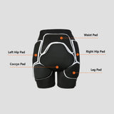 Adults Tailbone Hip Butt Pad 3D Hip Protector Padded Shorts for Ski Snowboarding