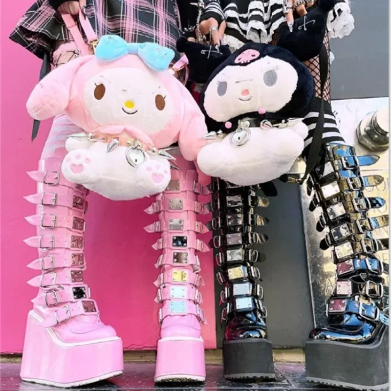 Gothic Platform Buckle Boots