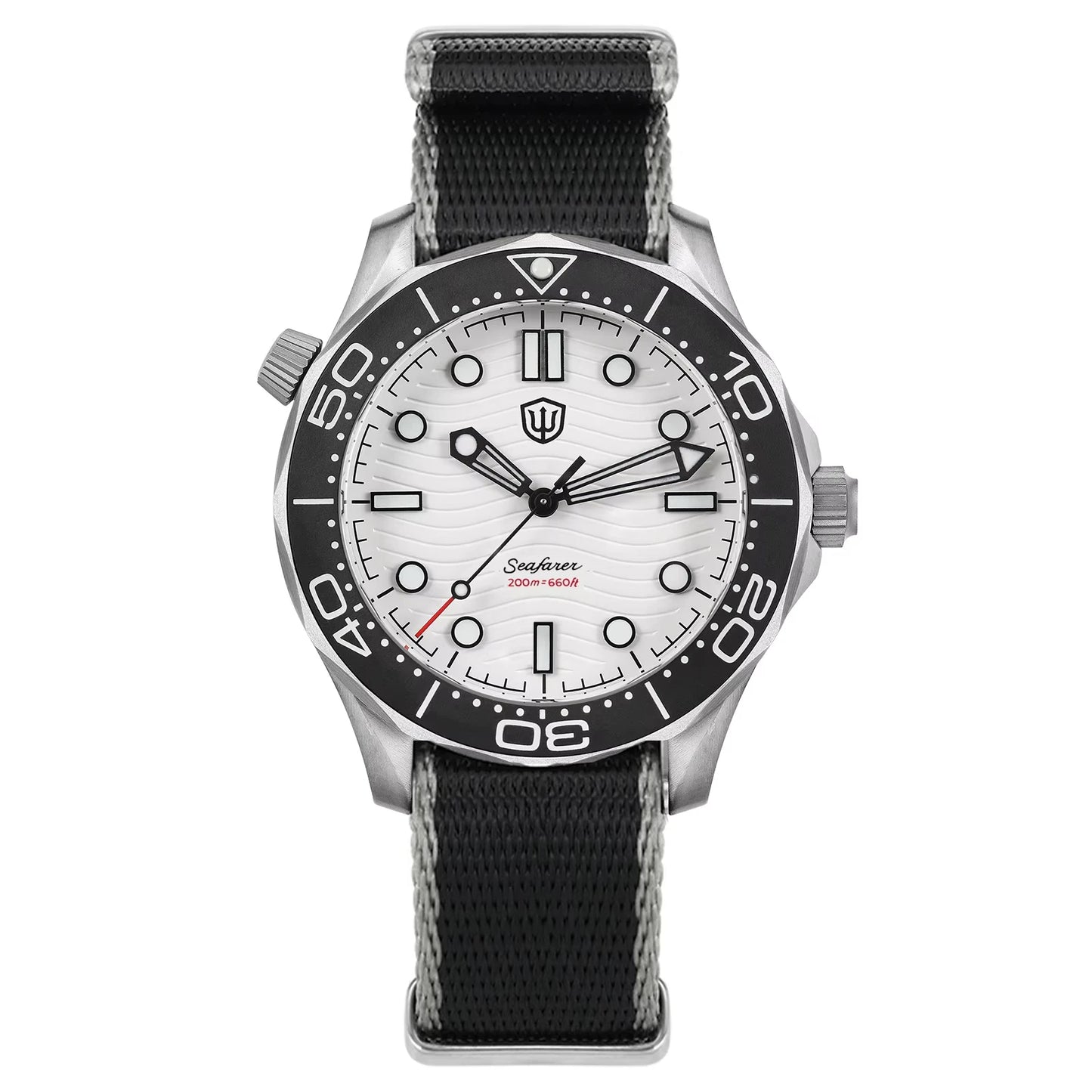 Watchdives WD007Q Titanium Dive Watch 42mm VH31 Sweep Quartz Men Watch Sapphire Crystal Helium Escape Valve 200M Waterproof Lumi