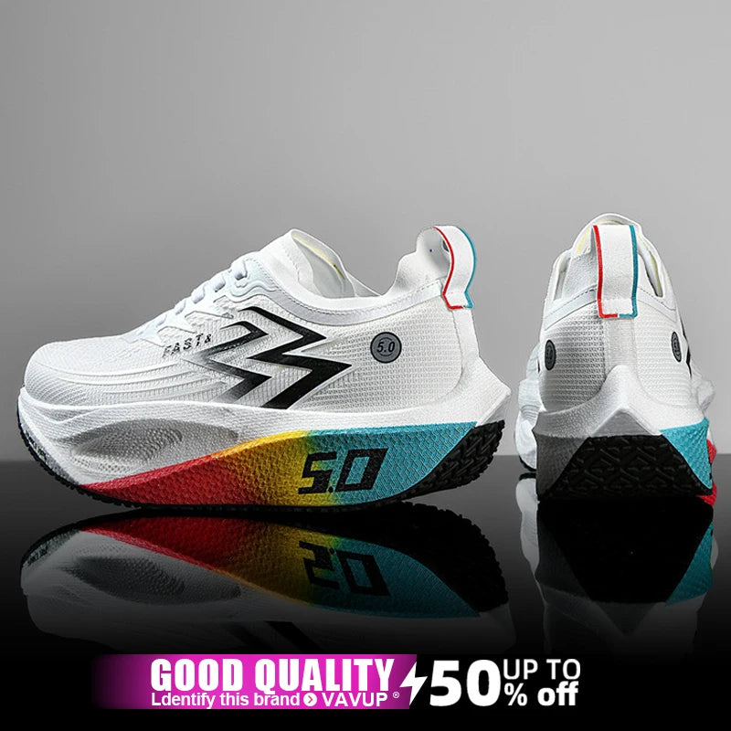 Marathon Men Running Shoes Carbon Board Speciality Sports Breathable Lightweight Women's Athletic Nonskid Elasticity Sneakers