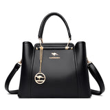 Luxury Triple-Layer Leather Tote & Crossbody