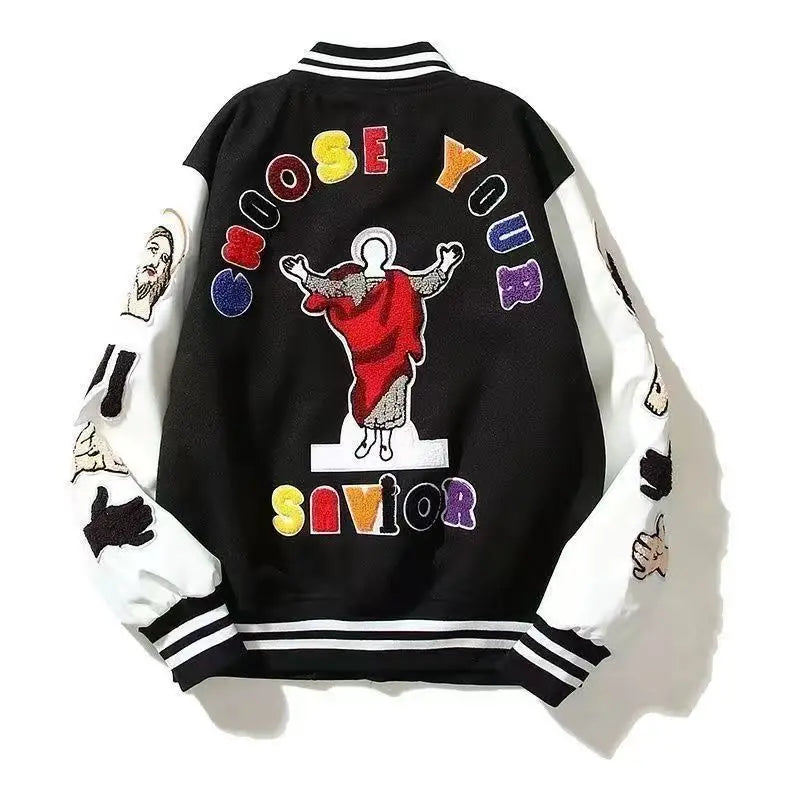 Trendy Embroidered Baseball Jacket
