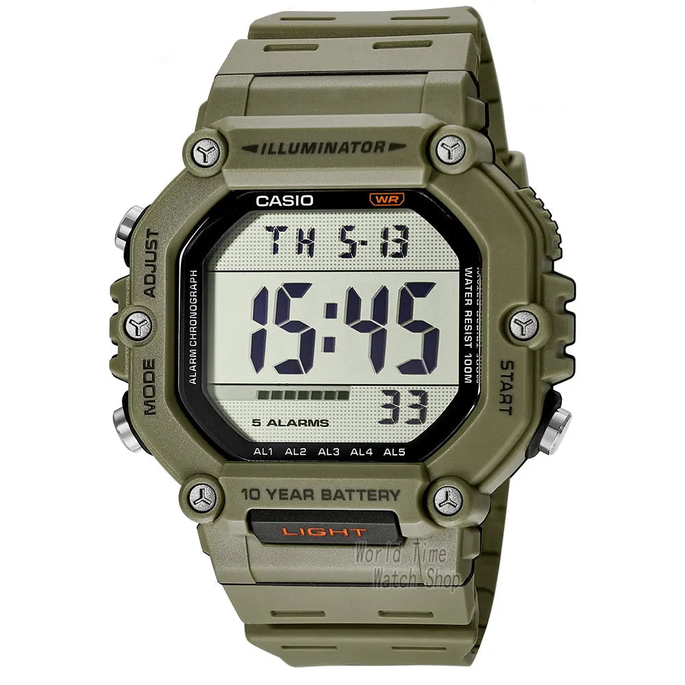 Casio Men’s Sport Digital Watch | 100M Water Resistant & Multi-Time Zone | AE-1600H-1A