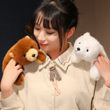 Soft Animal Plush Pillow – Bear & Panda Cuddle Doll