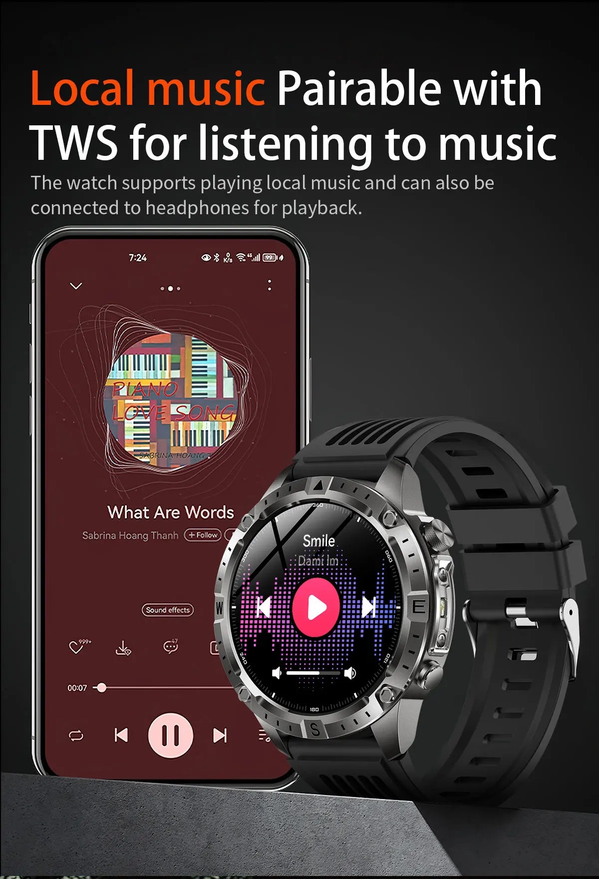 GUHUAVMI TANK Y102 GPS Smart Watch | 3ATM