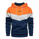 Men’s Patchwork Fleece Streetwear Hoodie