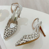 Women's Rhinestone Stiletto Pumps — High Heel Wedding & Party Sandals