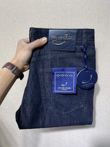 OECHSLI Jeans Thin Cotton Men 2025 Spring Summer new Embroidery zipper breathable Big size 30-40 Pants