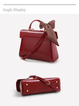 ITAMOOD Genuine Leather Handbag with Scarf | Luxury Designer Trendy Shoulder Bag Solid Color Commuting Bag | bags for women gift