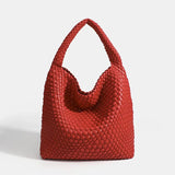Shoulder bag Woven Bag for Women Europe and the United States popular PU leather soft fabric women underarm bag