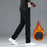 Men’s Fleece-Lined Straight-Leg Stretch Jeans