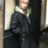 Men's Hooded Faux Fur Winter Jacket
